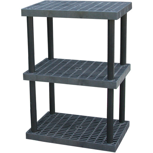 Plastic Bulk Shelf&Storage 36 × 24 3 Shelf - Exact Industrial Supply