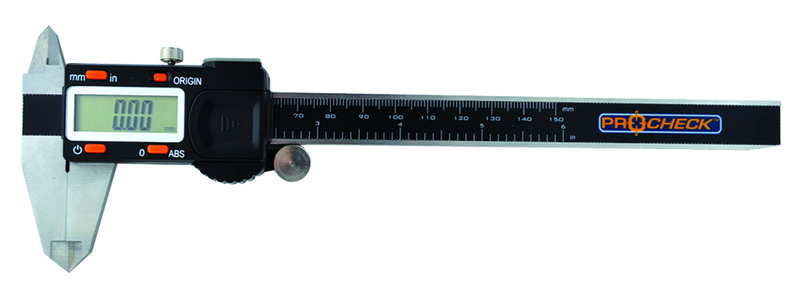 Electronic Digital Caliper -6"/150mm Range - .0005/.01mm Resolution - No Output - Industrial Tool & Supply