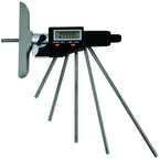 Electronic Depth Micrometer - IP54 0-6"/150mm 00005"/.001mm Resolution - Output S4 Connector - Industrial Tool & Supply