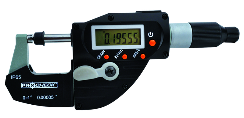 IP65 Ram-Mike Absolute High Speed Micrometer - 0-1"/25.4mm Range - . 00005"/.001mm Resolution - Output L5 Connector - Industrial Tool & Supply