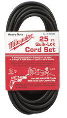 #48-76-4025 - Fits: Most Milwaukee 3-Wire Quik-Lok Cord Sets @ 25' - Replacement Cord - Industrial Tool & Supply