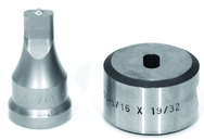 PDOB1/4X1/2; 1/4 x 1/2" Oblong Punch & Die Set - Industrial Tool & Supply