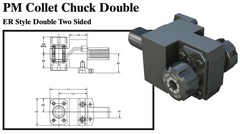 PM Collet Chuck Double (ER Style Double Two Sided) - Part #: PM93.3025ER - Industrial Tool & Supply