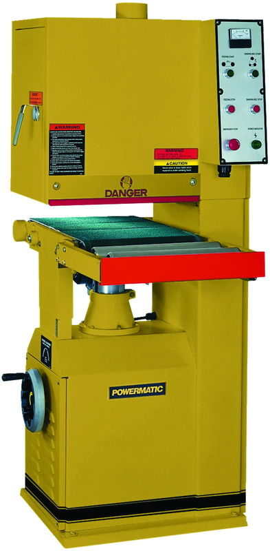 Model 1632 Open End Belt Sander, 5HP, 1Ph, 230V (1/4HP, 1Ph Feed Motor) - Industrial Tool & Supply