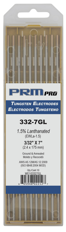 18-7GL 7" Electrode 1.5% Lanthanated - Industrial Tool & Supply