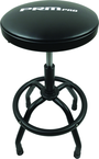 Shop Stool Heavy Duty- Air Adjustable with Round Foot Rest - Black - Industrial Tool & Supply