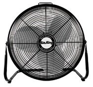 18" Floor Fan Roll-About Stand; 3-speed; 1/6 HP; 120V - Industrial Tool & Supply