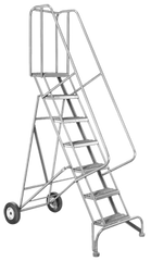 Model 6500; 11 Steps; 30 x 86'' Base Size - Roll-N-Fold Ladder - Industrial Tool & Supply