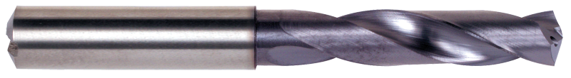 1/2 Dia. - 107mm OALTiAlN Coated-Carbide-Short Length High Performance Drill-Coolant Fed - Industrial Tool & Supply