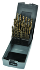 29 Pc. 1/16" - 1/2" by 64ths Cobalt Bronze Oxide Jobber Drill Set - Industrial Tool & Supply