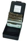 60 Pc. #1 - #60 Wire Gage Cobalt Bronze Oxide Screw Machine Drill Set - Industrial Tool & Supply