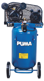 Portable Air Compressors - Model #PK5020VP; 20 Gallon / Vertical Tank; 5HP; 1PH; 115/230V Motor - Industrial Tool & Supply