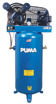 Air Compressors - Model #PP6060V; 60 Gallon / Vertical Tank; 6HP; 1PH; 230V Motor - Industrial Tool & Supply