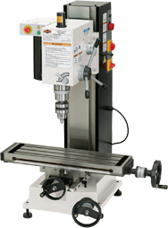 Mill with Dovtail Column - R-8 Spindle - 6-1/4 X 21-5/8'' Table - 3/4 HP - 1PH - 110V Motor - Industrial Tool & Supply