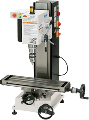 Mill with Dovtail Column - R-8 Spindle - 6-1/4 X 21-5/8'' Table - 3/4 HP - 1PH - 110V Motor - Industrial Tool & Supply
