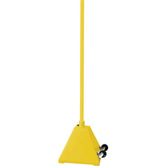 Yellow Pyramid Sign Base W/Pole & Wheels - Exact Industrial Supply