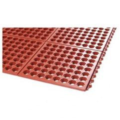 3' x 3' x 5/8" Thick Drainage Mat - Red - Industrial Tool & Supply