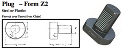 VDI Plug - Form Z2 (Steel) - Part #: CNC86 82.4083S - Industrial Tool & Supply