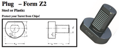 VDI Plug - Form Z2 (Steel) - Part #: CNC86 82.80158S - Industrial Tool & Supply