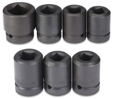 Proto® 1" Drive 7 Piece Impact Socket Set - 4 Point - Industrial Tool & Supply