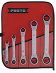 Proto® 5 Piece Offset Reversible Ratcheting Box Wrench Set - 6 and 12 Point - Industrial Tool & Supply