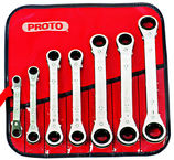 Proto® 7 Piece Offset Reversible Ratcheting Box Wrench Set - 6 and 12 Point - Industrial Tool & Supply