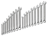 Proto® 18 Piece Full Polish Anti-Slip Fractional and Metric Combination Wrench Set - 12 Point - Industrial Tool & Supply