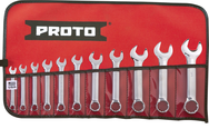 Proto® 11 Piece Full Polish Short Combination Wrench Set - 12 Point - Industrial Tool & Supply