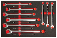 Proto® Foamed 15 Piece Combination Wrench Set -Full Polish- 12 Point - Industrial Tool & Supply