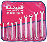 Proto® 9 Piece Full Polish Metric Combination Wrench Set - 12 Point - Industrial Tool & Supply