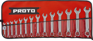 Proto® 14 Piece Full Polish Metric Short Combination Wrench Set - 12 Point - Industrial Tool & Supply