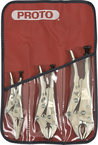 Proto® 3 Piece Locking Pliers Set - Nickel Chrome - Industrial Tool & Supply