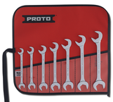 Proto® 7 Piece Full Polish Angle Open-End Wrench Set - Industrial Tool & Supply