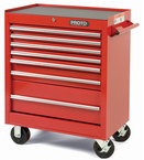 Proto® 440SS 27" Roller Cabinet - 7 Drawer, Red - Industrial Tool & Supply