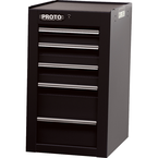 Proto® 450HS Side Cabinet - 5 Drawer, Black - Industrial Tool & Supply