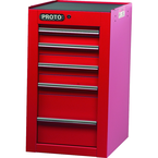 Proto® 450HS Side Cabinet - 5 Drawer, Red - Industrial Tool & Supply