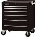 Proto® 450HS 34" Roller Cabinet - 6 Drawer, Black - Industrial Tool & Supply