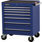 Proto® 450HS 34" Roller Cabinet - 7 Drawer, Blue - Industrial Tool & Supply