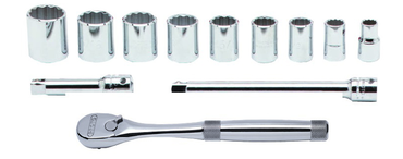Proto® 3/8" Drive 12 Piece Socket Set - 12 Point - Industrial Tool & Supply