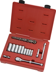 Proto® 3/8" Drive 22 Piece Socket Set - 12 Point - Industrial Tool & Supply