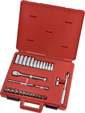 Proto® 3/8" Drive 29 Piece Metric Socket, Combination Set - 6 Point - Industrial Tool & Supply