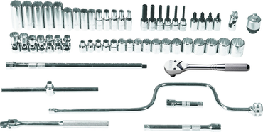 Proto® 3/8" Drive 57 Piece Metric Socket Set - 12 Point - Tools Only - Industrial Tool & Supply