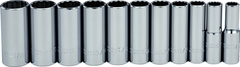 Proto® 1/2" Drive 11 Piece Deep Socket Set - 12 Point - Industrial Tool & Supply