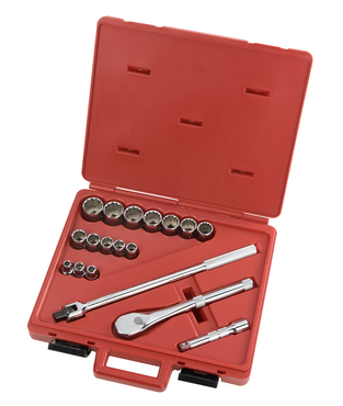 Proto® 1/2" Drive 18 Piece Socket Set - 12 Point - Industrial Tool & Supply