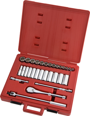 Proto® 1/2" Drive 30 Piece Socket Set - 12 Point - Industrial Tool & Supply