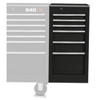 Proto® 440SS Side Cabinet - 6 Drawer, Black - Industrial Tool & Supply