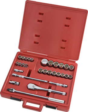 Proto® 1/2" Drive 29 Piece Metric Socket Set - 12 Point - Industrial Tool & Supply