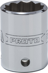 Proto® Tether-Ready 1/2" Drive Socket 22 mm - 12 Point - Industrial Tool & Supply