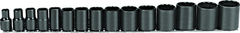 Proto® 1/2" Drive 15 Piece Black Oxide Socket Set - 12 Point - Industrial Tool & Supply