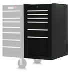 Proto® 550S Side Cabinet - 6 Drawer, Gloss Black - Industrial Tool & Supply